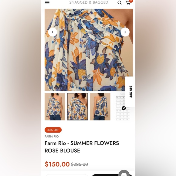 FARM RIO one-shoulder floral print top - Picture 7 of 14